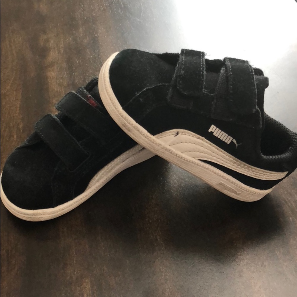 Infant Puma Suede Velcro Black